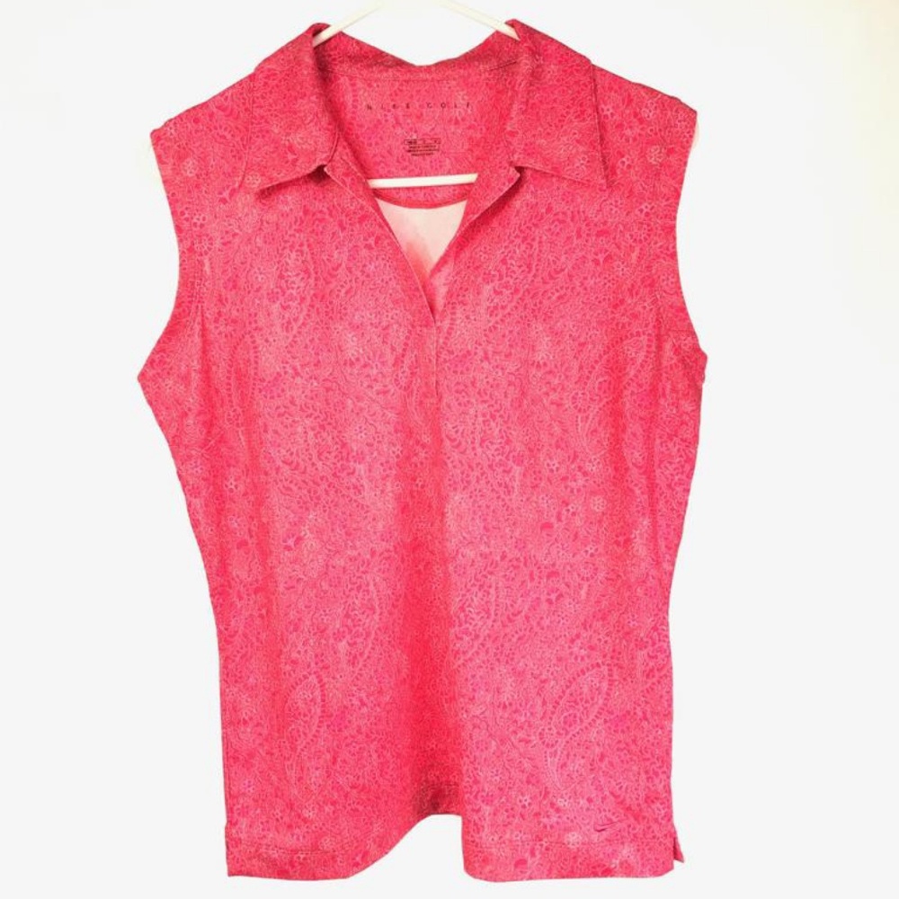 Nike Golf Dry Fit Pink Paisley Top Sleeveless